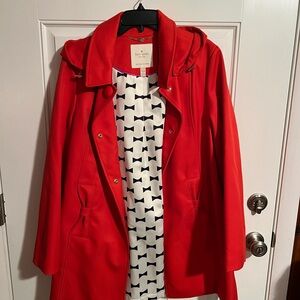 Kate Spade Bold Red Trench Coat